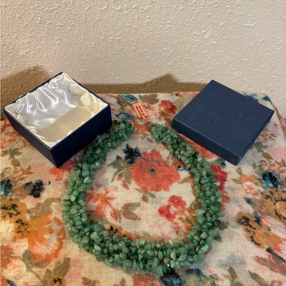 Chip necklace in green adventurine - Picture 6 of 6